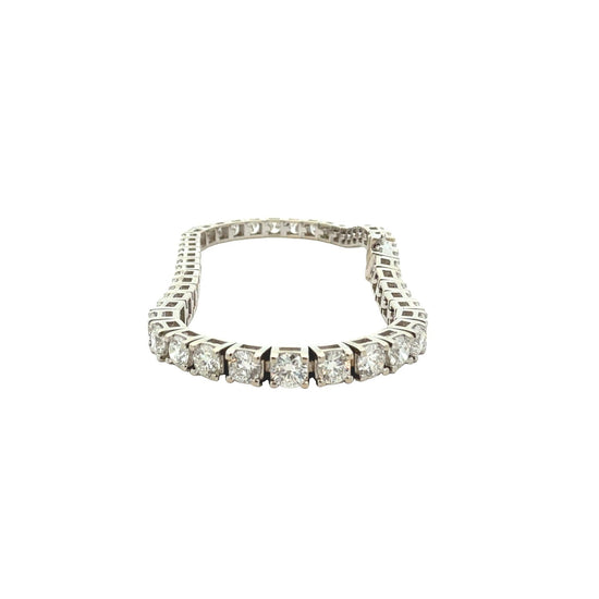 14k White Gold 8.05cttw Lab-Grown Diamond Tennis Bracelet3