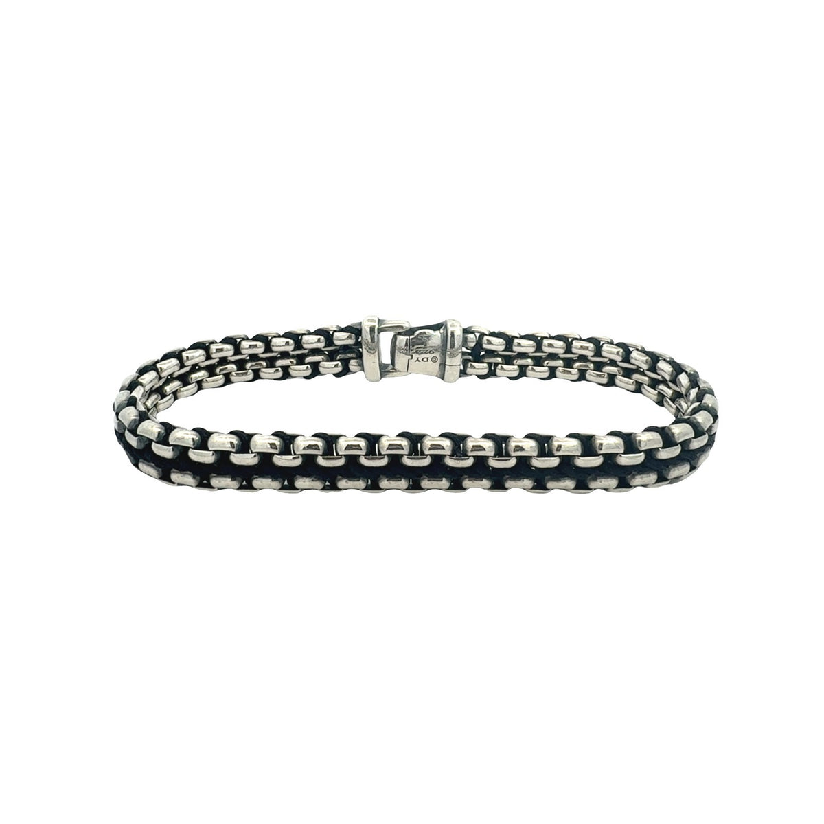 David Yurman Sterling Silver Men's Woven Box Chain Bracelet4