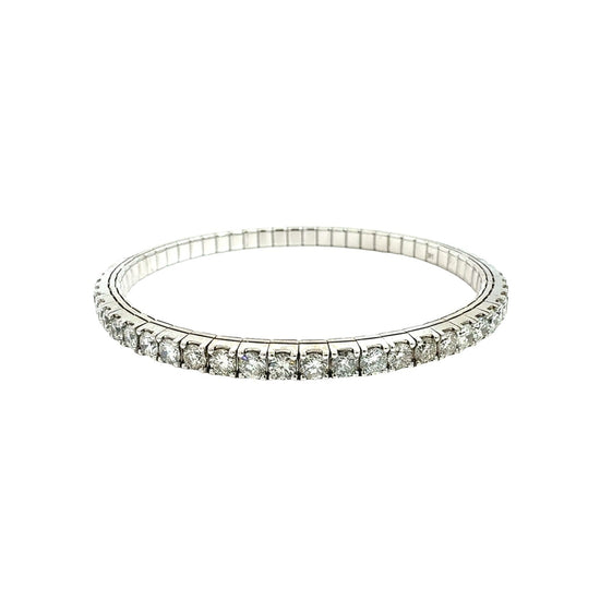 NEW 14k White Gold 6.55cttw Diamond Flexible Tennis Bracelet3