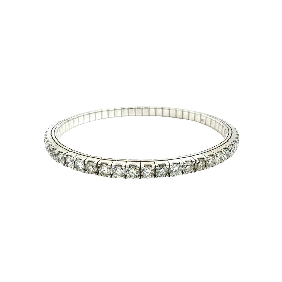 NEW 14k White Gold 6.55cttw Diamond Flexible Tennis Bracelet3