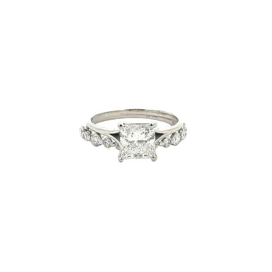 14k White Gold Princess-Cut 2.04cttw Diamond Bridal Set2