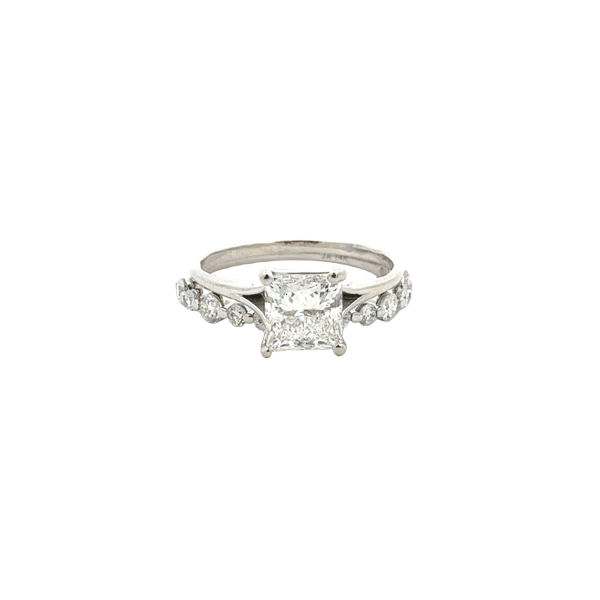 14k White Gold Princess-Cut 2.04cttw Diamond Bridal Set2