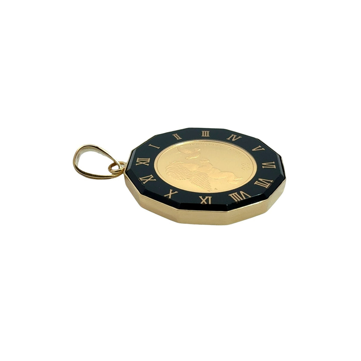 24k Yellow Gold Stamped Queen Elizabeth Coin Pendant2