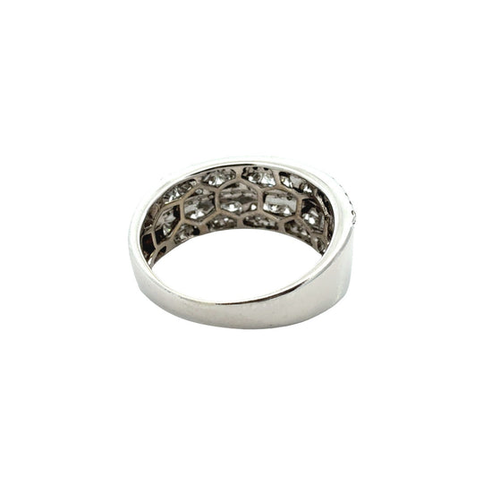 14k White Gold Five-Row 1.55cttw Diamond Band Ring3