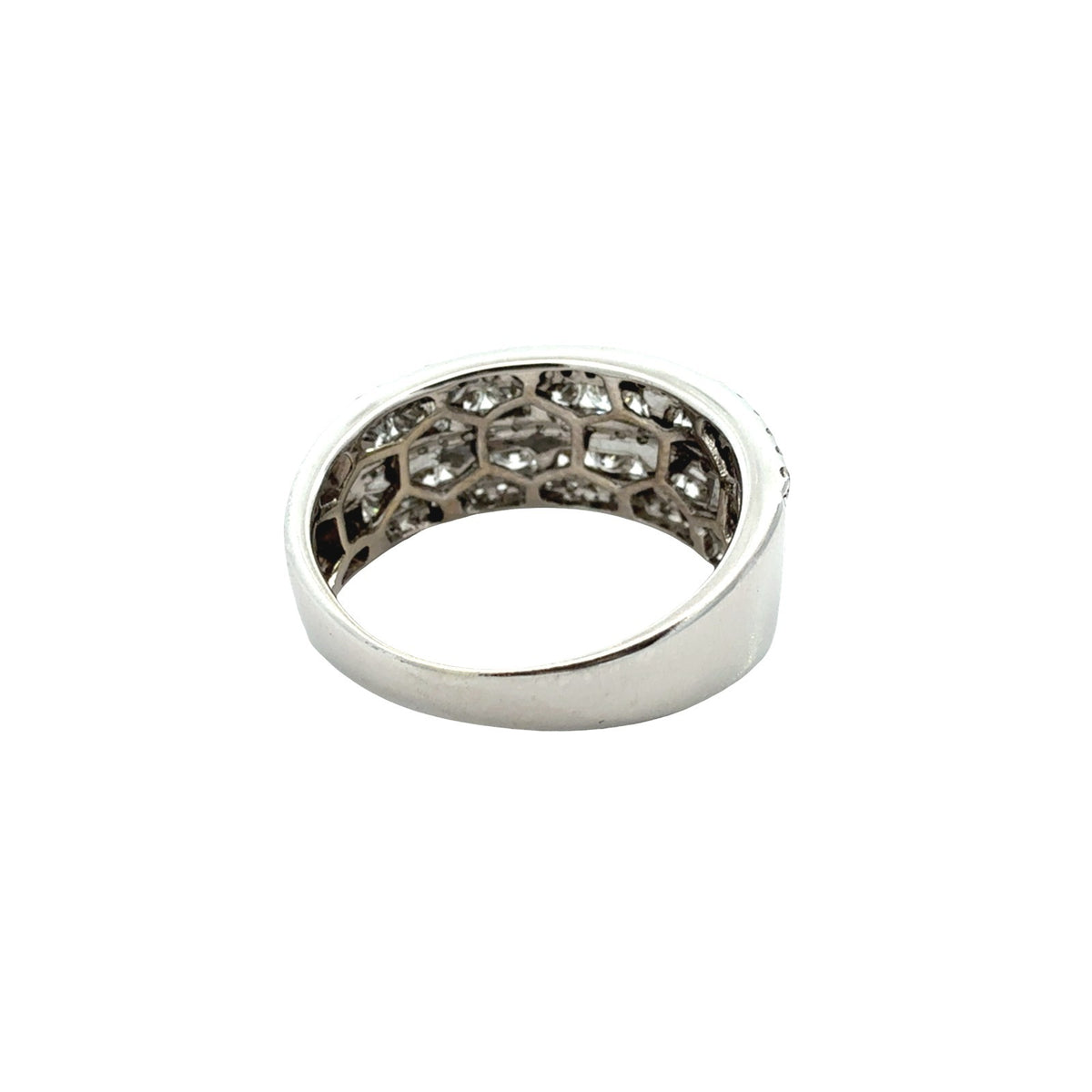 14k White Gold Five-Row 1.55cttw Diamond Band Ring3
