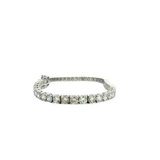 NEW 14k White Gold and 6.37cttw Diamond Tennis Bracelet4