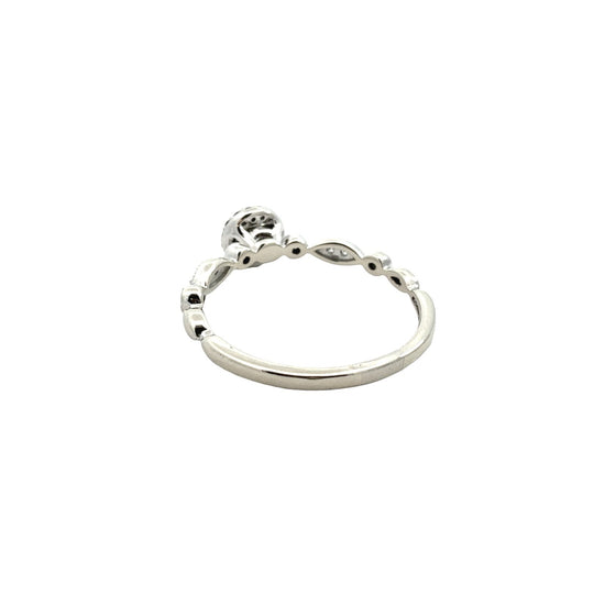 Vintage 10k White Gold 0.50cttw Diamond Wedding Set5