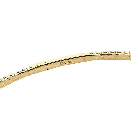 NEW 14k Yellow Gold 2.24cttw Diamond Tennis Bracelet Flex Bangle5