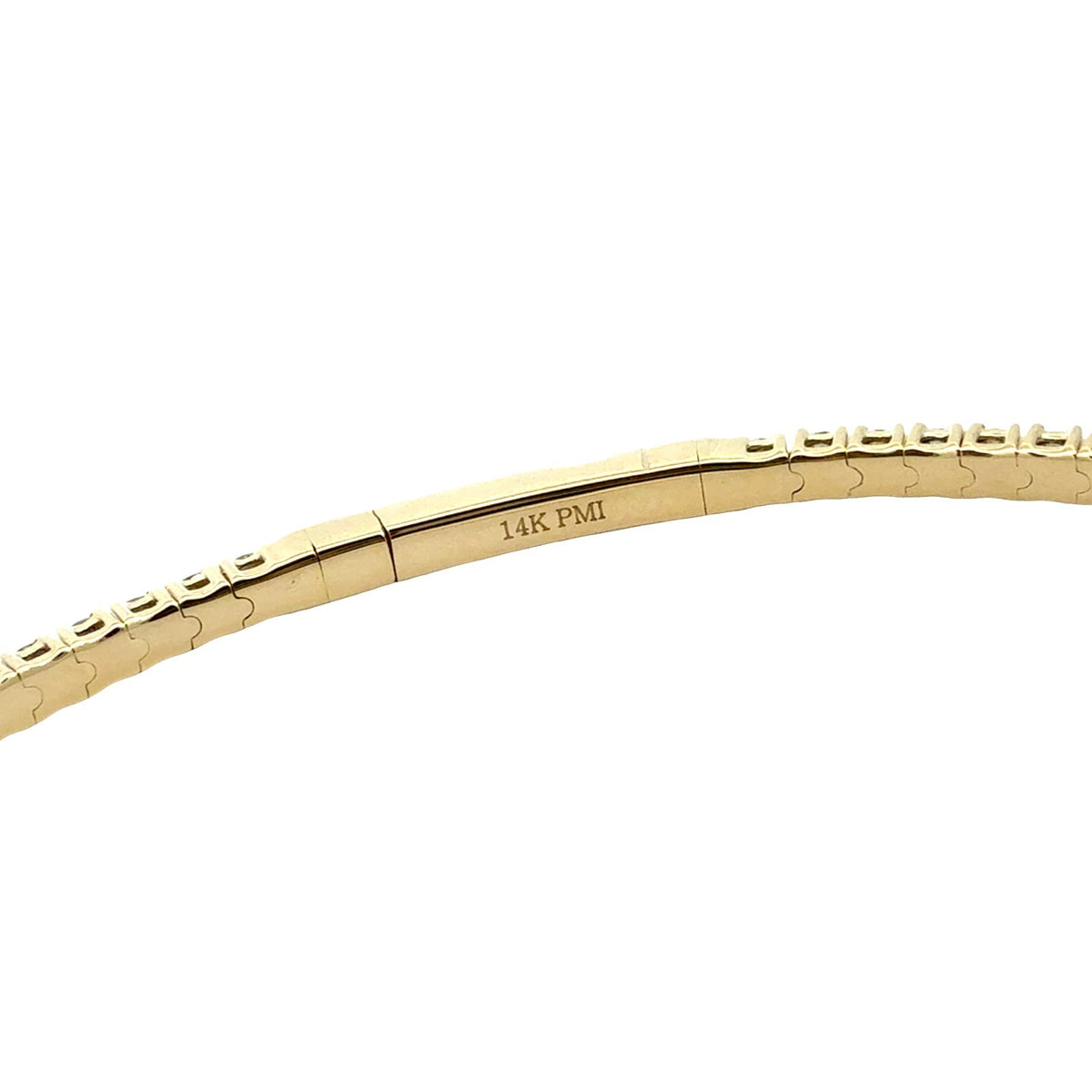 NEW 14k Yellow Gold 2.24cttw Diamond Tennis Bracelet Flex Bangle5