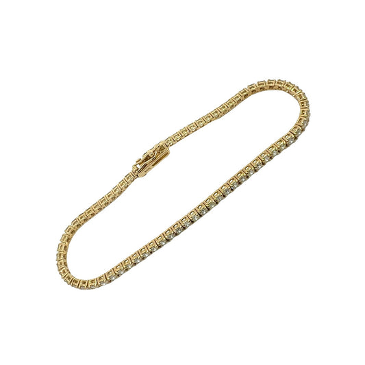 14k Yellow Gold and 3.56cttw Diamond Tennis Bracelet1