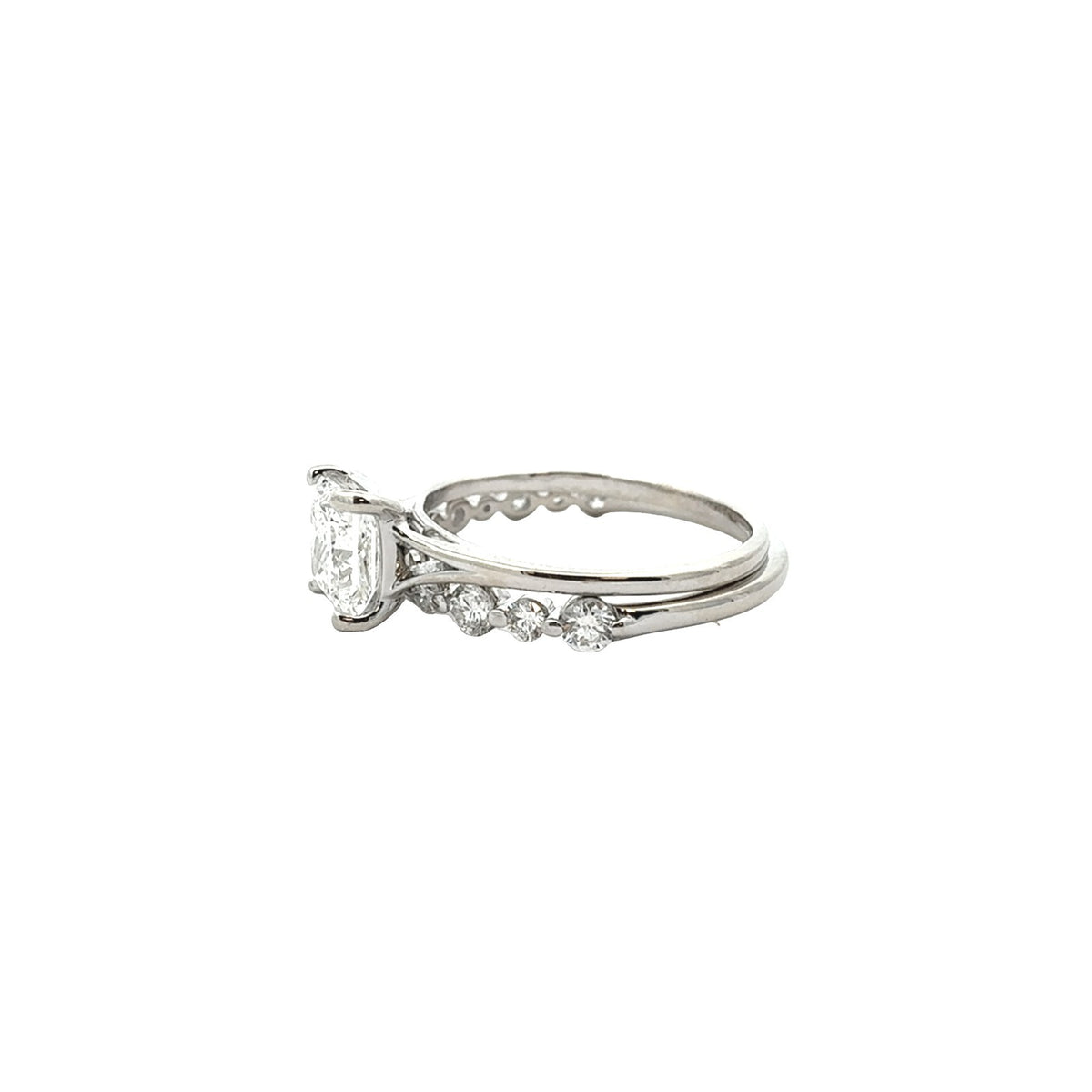 14k White Gold Princess-Cut 2.04cttw Diamond Bridal Set5