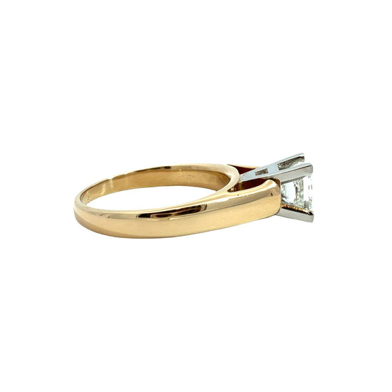 18k Yellow Gold & Platinum 0.54tcw Princess-Cut Diamond Engagement Ring4