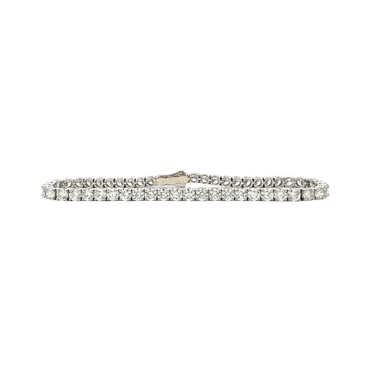 14k White Gold 8.75cttw Diamond Tennis Bracelet 7.5"0