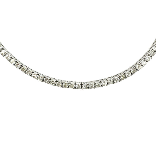 14k White Gold 10.19cttw Diamond Tennis Necklace1