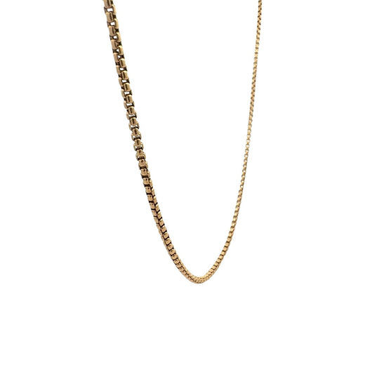 David Yurman 18k Yellow Gold Box Chain Necklace2