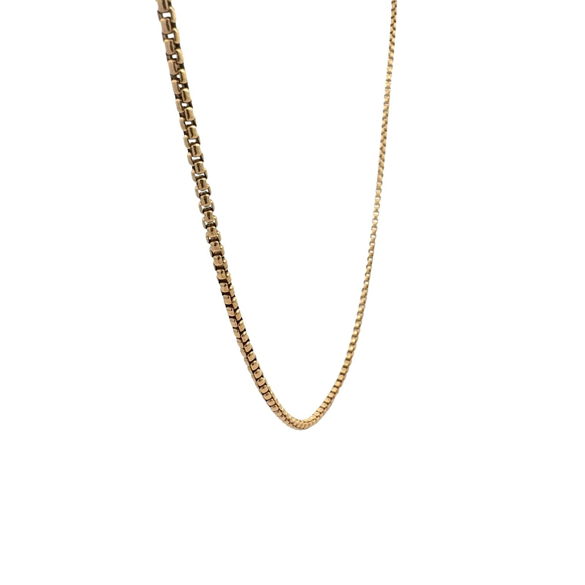David Yurman 18k Yellow Gold Box Chain Necklace2