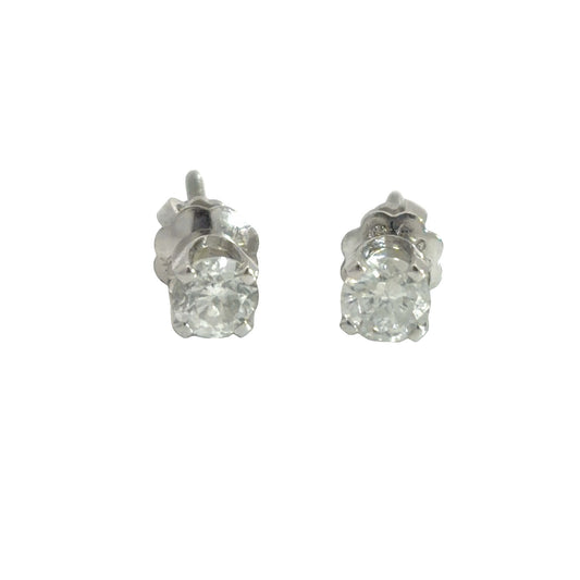 14k White Gold 0.37cttw Diamond Stud Earrings1