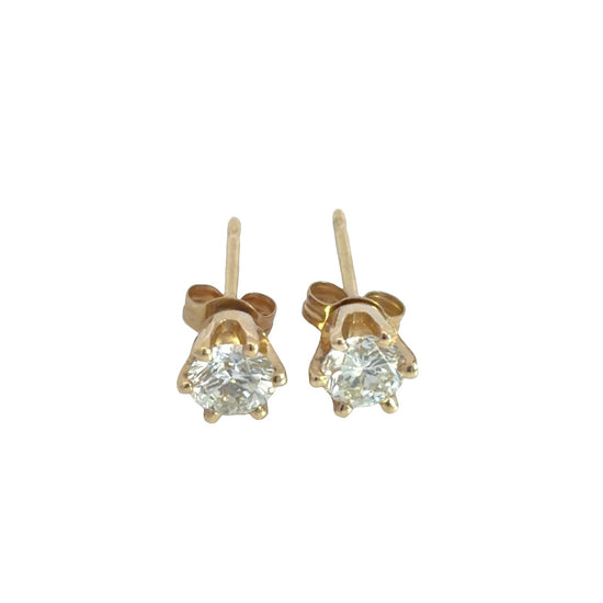 14k Yellow Gold 0.52cttw Diamond Stud Earrings3