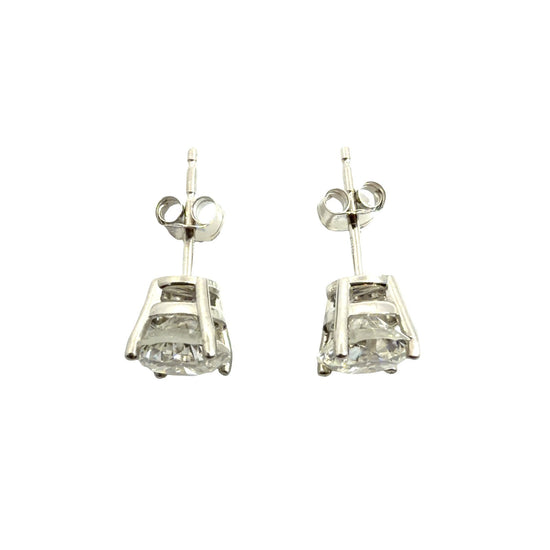 NEW 14k White Gold Round Brilliant 1.83cttw Diamond Stud Earrings2