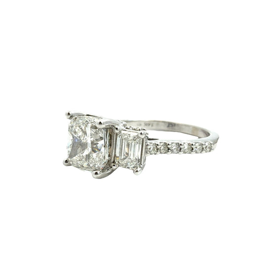 Pnina Tornai 14k White Gold 3.30cttw Cushion-Cut Diamond Multi-Stone Bridal Set5