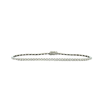 14k White Gold Half 0.21cttw Diamond Tennis Bracelet0