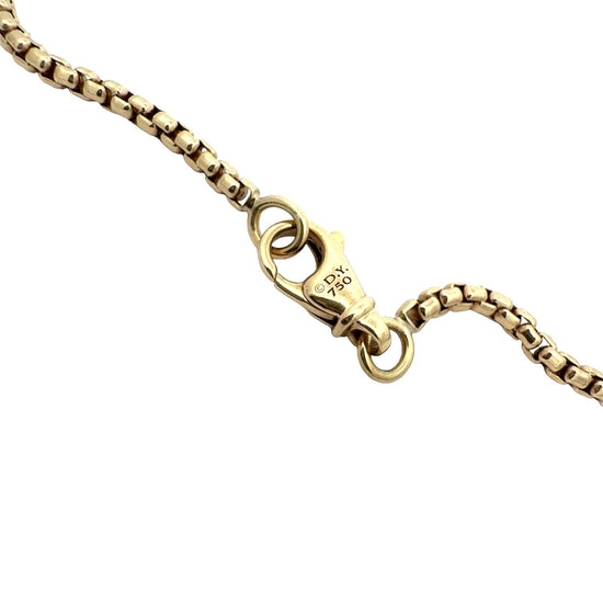 David Yurman 18k Yellow Gold Box Chain Necklace3