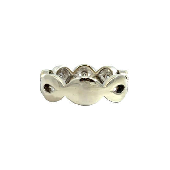 14k White Gold 0.78ctw Diamond Twisted Band Ring2