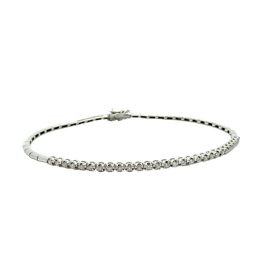 14k White Gold Half 0.21cttw Diamond Tennis Bracelet1