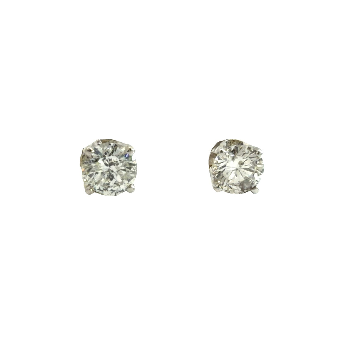 14k White Gold 0.72cttw Diamond Stud Earrings0