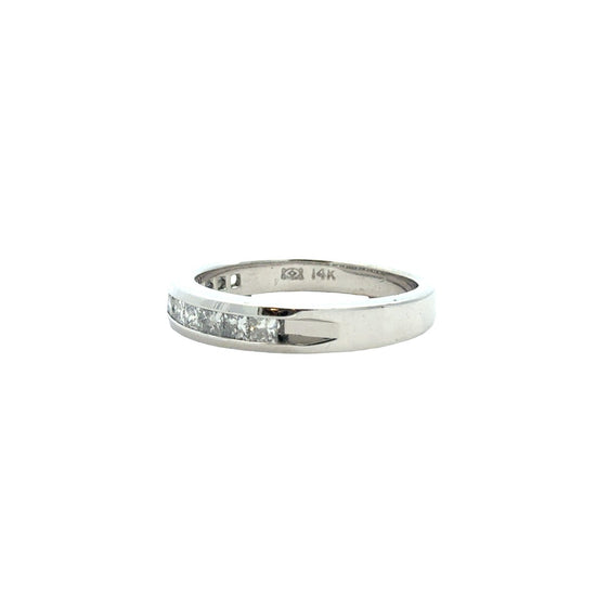 14k White Gold Channel Set Princess-Cut 0.36cttw Diamond Half Eternity Band2