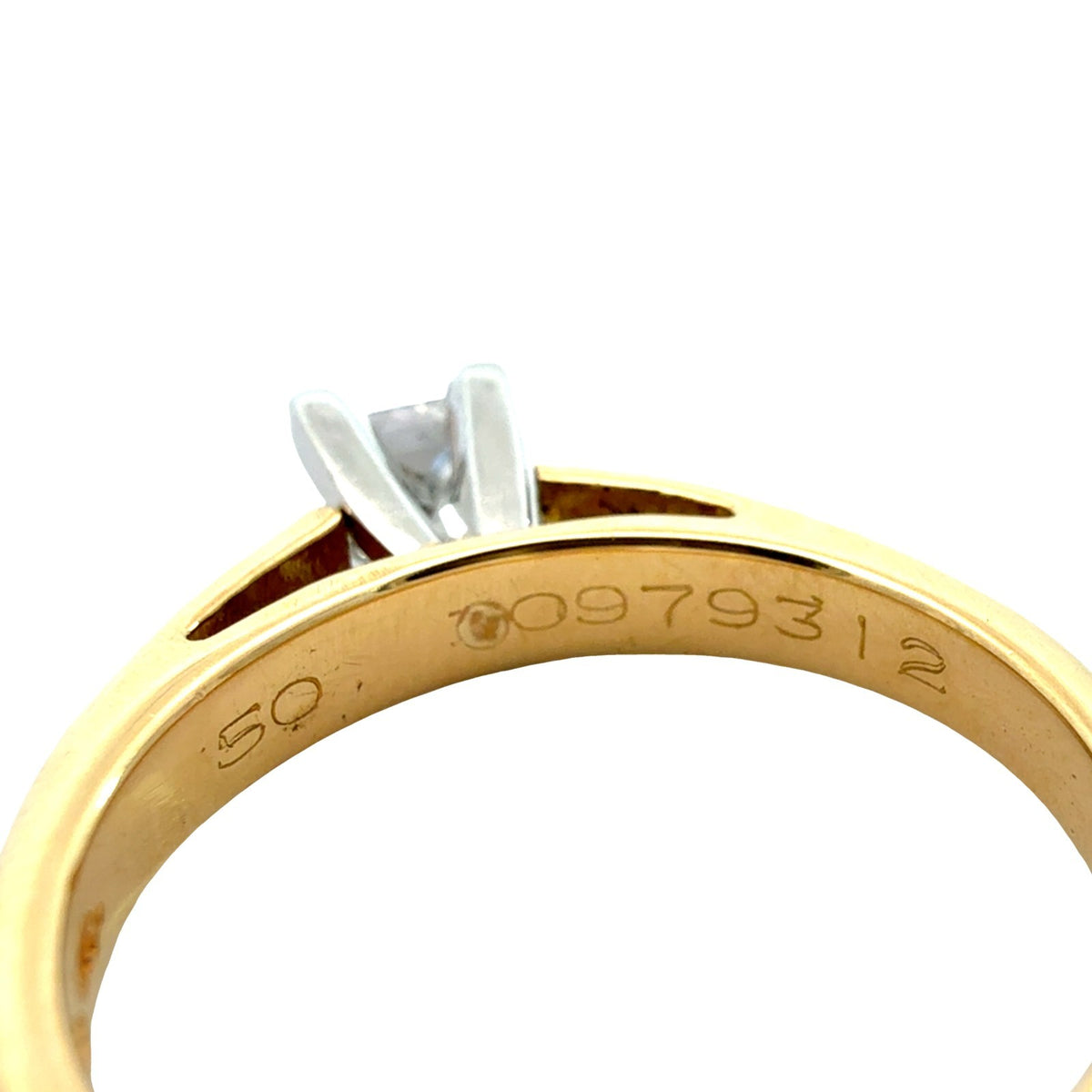 18k Yellow Gold Princess-Cut 0.38tcw Diamond Engagement Ring Platinum Prongs7