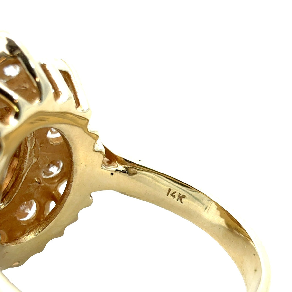 14k Yellow Gold 1.65cttw Diamond Halo Medallion Ring6