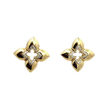 Roberto Coin 18k Yellow Gold Venetian Princess 0.28cttw Diamond Flower Earrings0