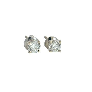 14k White Gold 0.75cttw Diamond Stud Earrings0