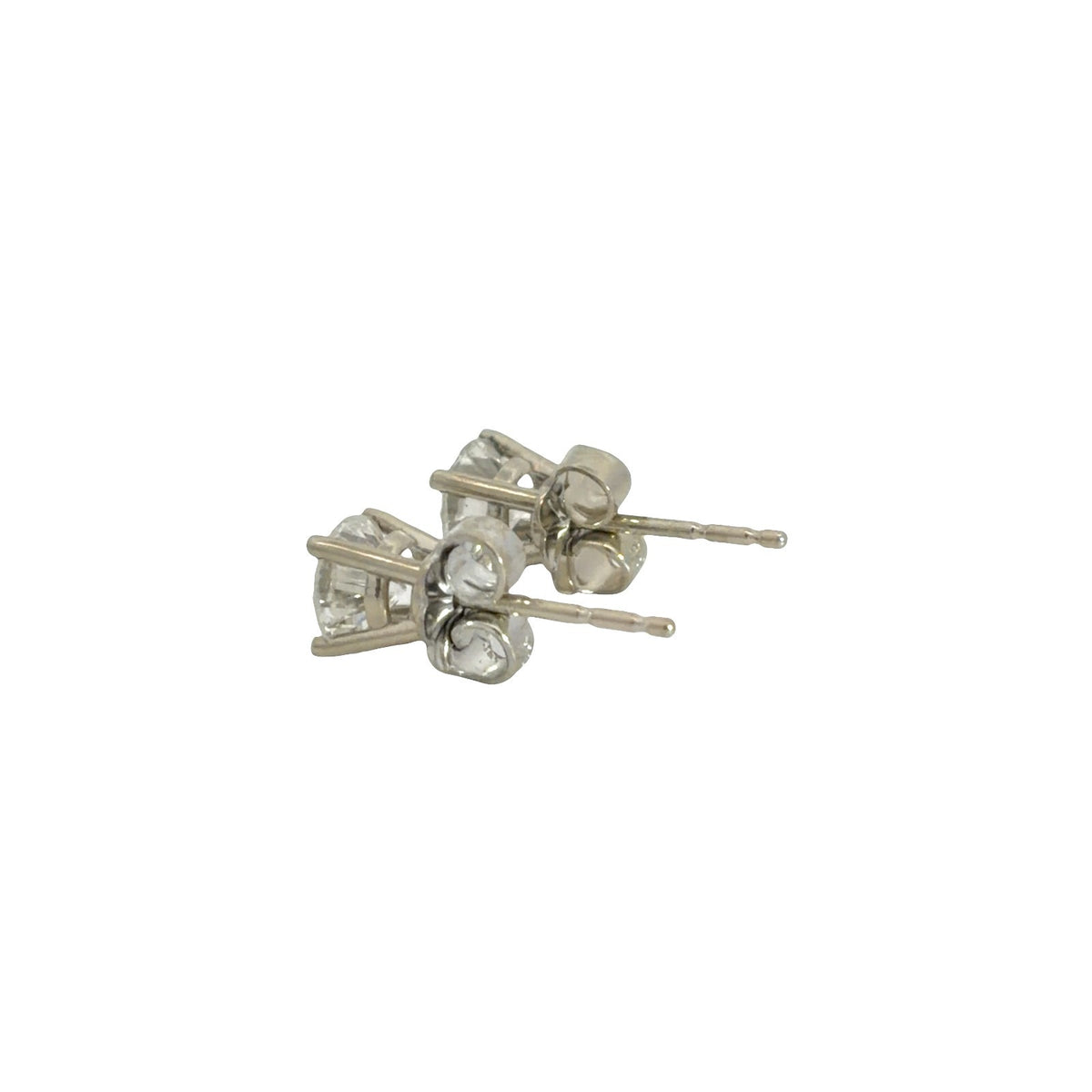 14K White Gold Diamond 0.97cttw Bridal Stud Earrings3