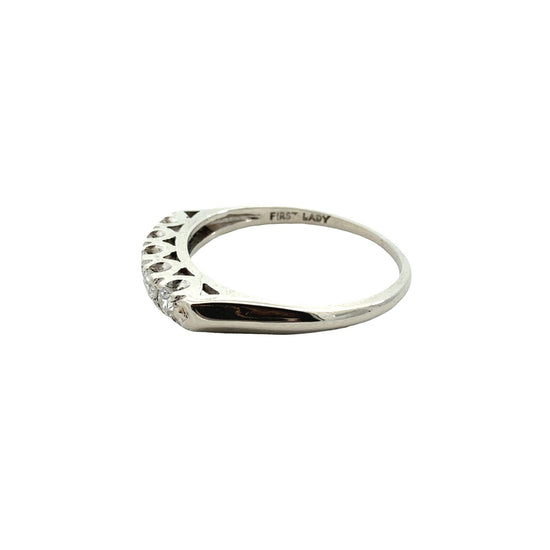 18k White Gold Stamped 0.73cttw Diamond Engagement Ring and 0.23cttw Band Set10