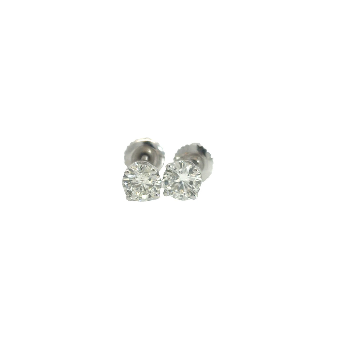 14k White Gold 1.02cttw Diamond Stud Earrings0