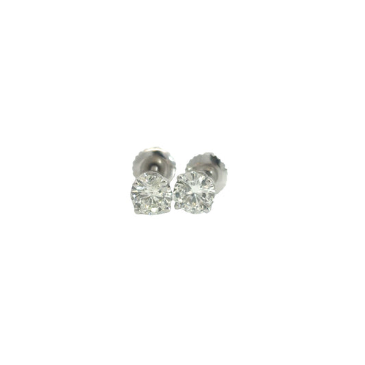 14k White Gold 1.02cttw Diamond Stud Earrings0
