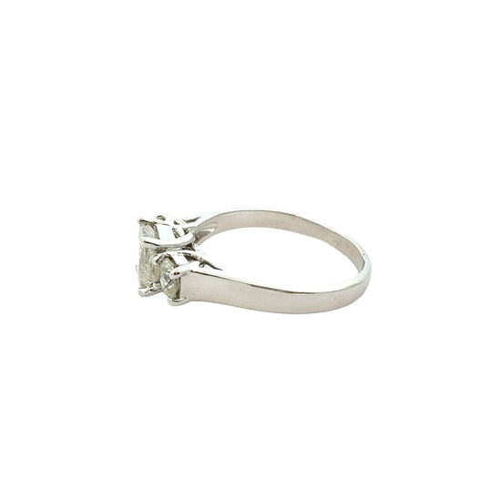 14k White Gold Princess Cut Three-Stone 1.72cttw Diamond Engagement Ring4