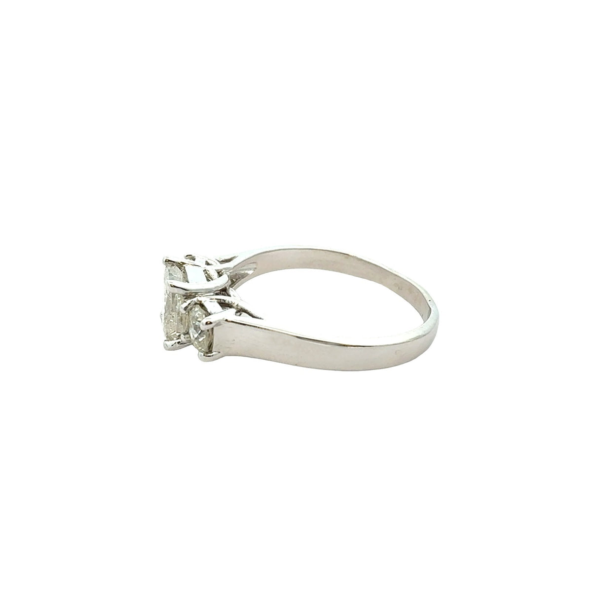 14k White Gold Princess Cut Three-Stone 1.72cttw Diamond Engagement Ring4