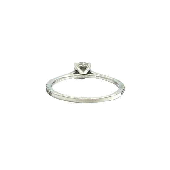 18k White Gold 1.00cttw Diamond Engagement Ring Size 73