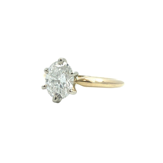 14k Yellow Gold 0.80tcw Diamond Solitaire Engagement Ring Size 61