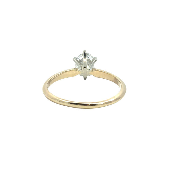 14k Yellow Gold 0.80tcw Diamond Solitaire Engagement Ring Size 63