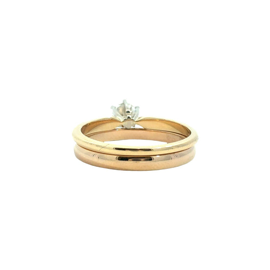14k Yellow Gold with 0.48tcw Round Diamond Solitaire Bridal Set Size 63