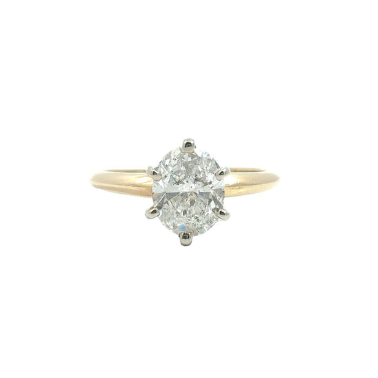 14k Yellow Gold 0.80tcw Diamond Solitaire Engagement Ring Size 60