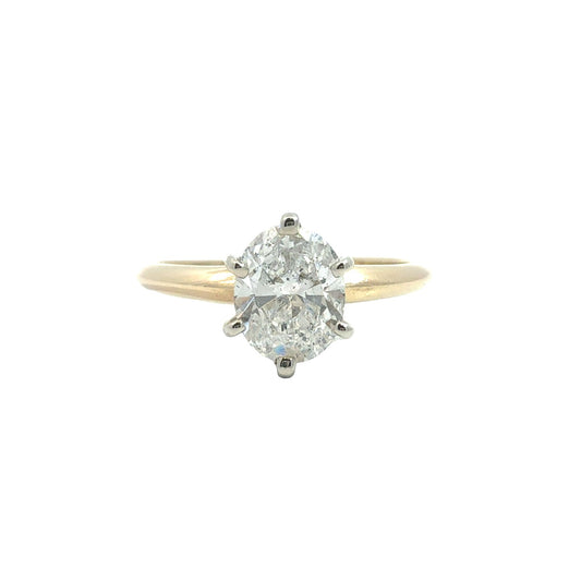 14k Yellow Gold 0.80tcw Diamond Solitaire Engagement Ring Size 60
