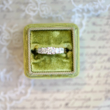 14k White Gold Stamped 1.02cttw Diamond Three-Stone Diamond Engagement Ring0