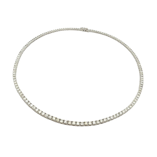 14k White Gold 10.19cttw Diamond Tennis Necklace2