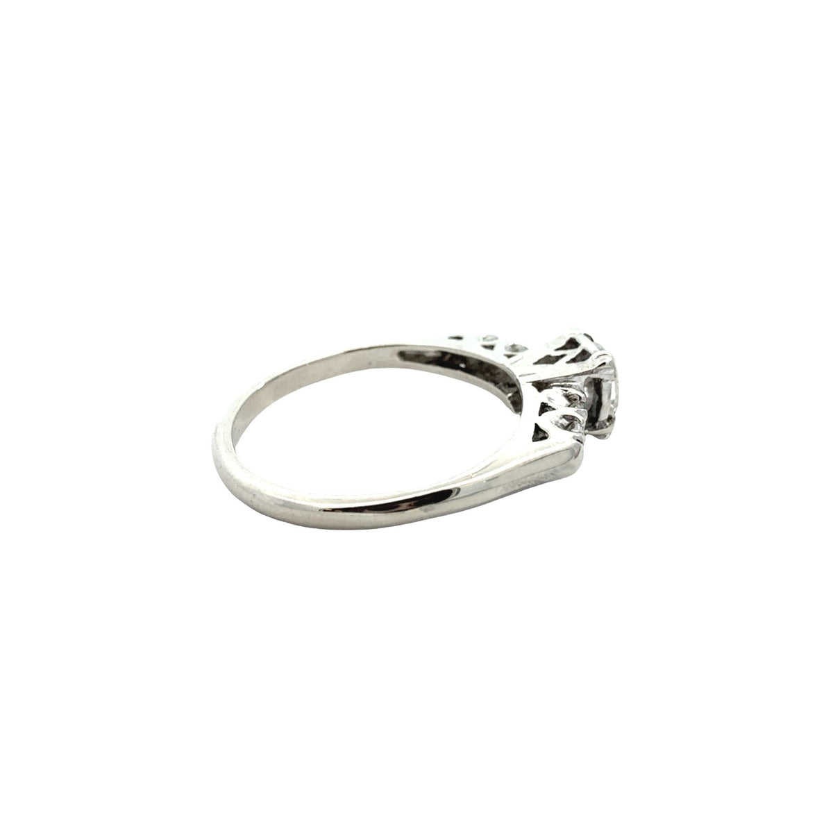 18k White Gold Stamped 0.73cttw Diamond Engagement Ring and 0.23cttw Band Set6