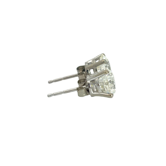 New 14K White Gold Diamond 2.51cttw Stud Earrings2